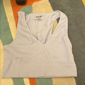 Garage Light Blue Ribbed Tank Top